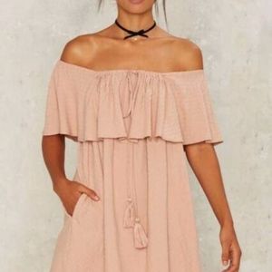 Nasty Gal Isla Off-Shoulder-Ruffle Mini Xs/Small